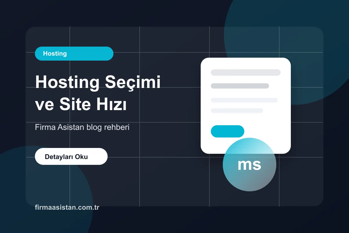 Hosting Seçimi Site Hızını Nasıl Etkiler? blog görseli