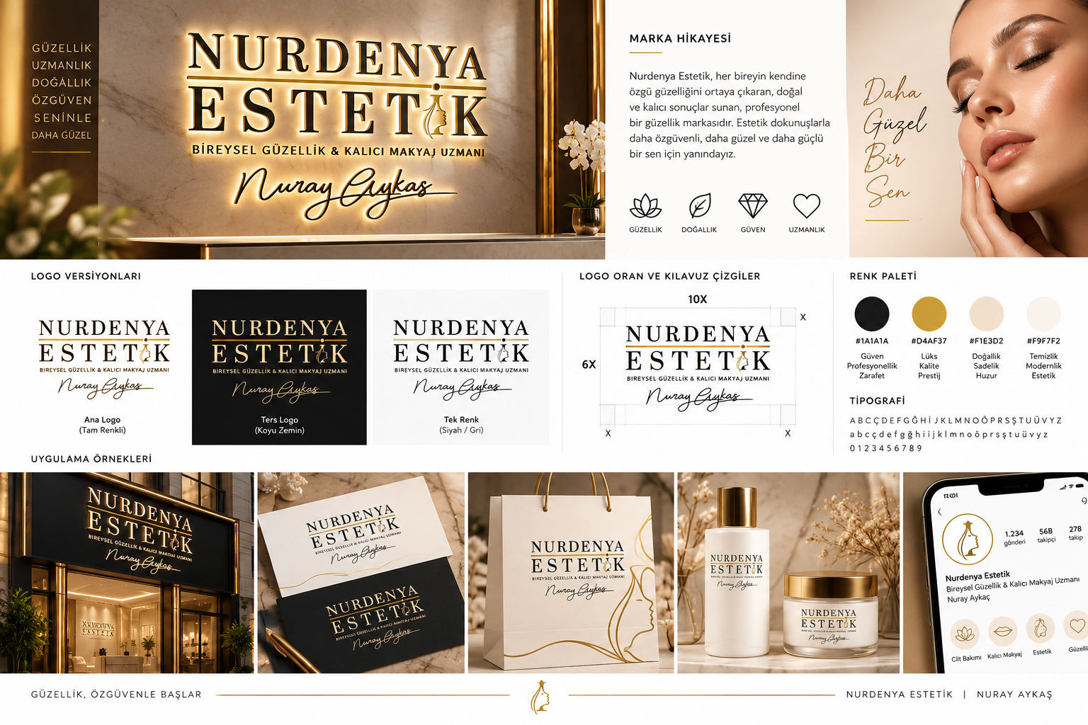 Nurdenya Estetik Logo Tasarımı görsel 2