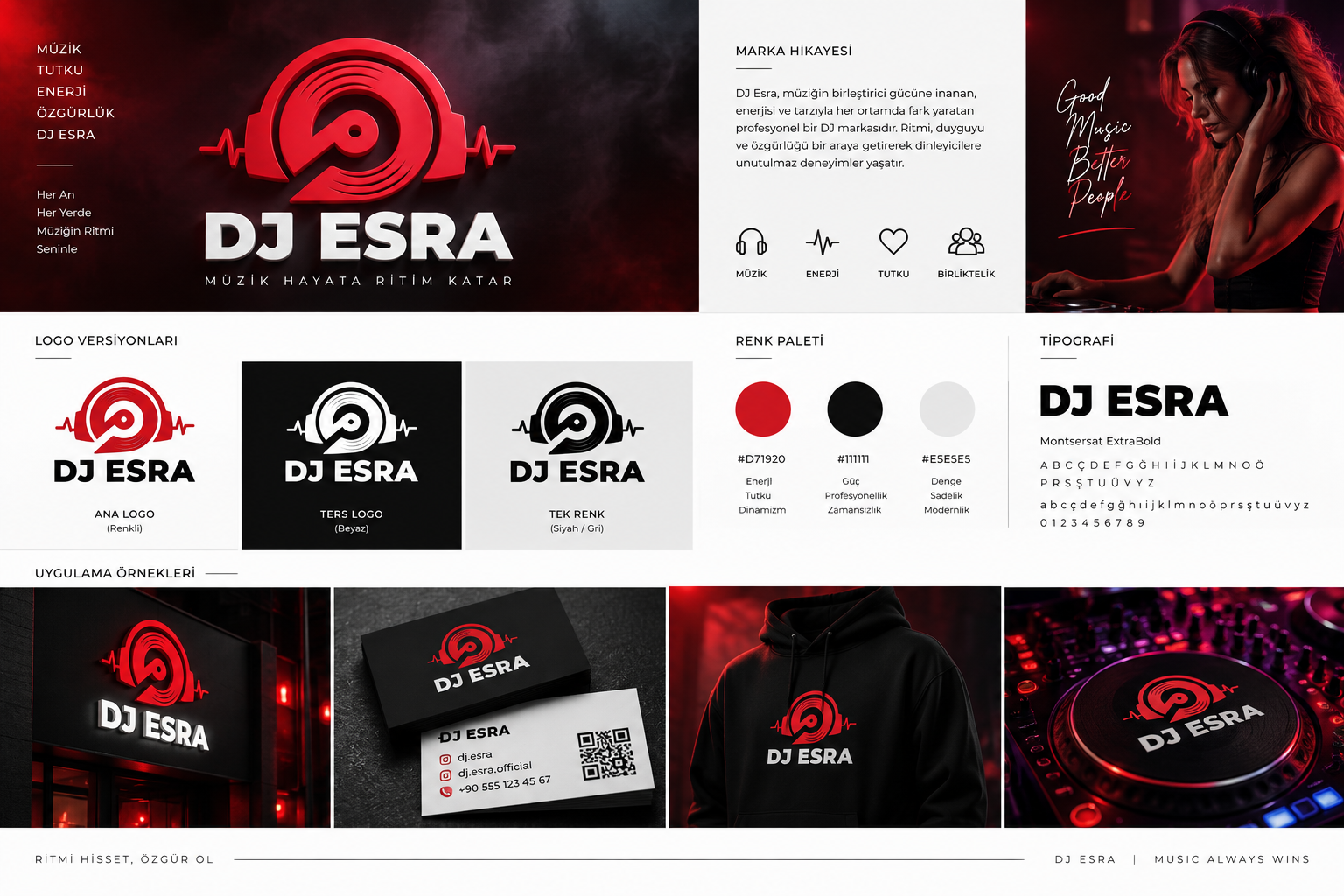 Dj Esra Logo Tasarımı görsel 2